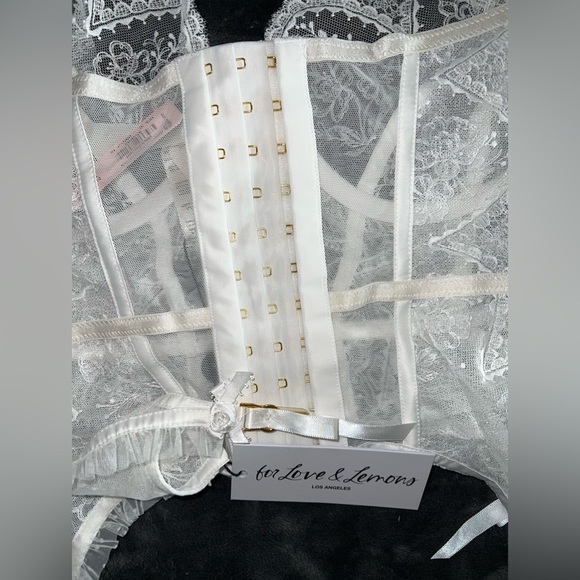 For Love and Lemons Forever Bridal Garter Bustier Size Large New with tags - Picture 10 of 12